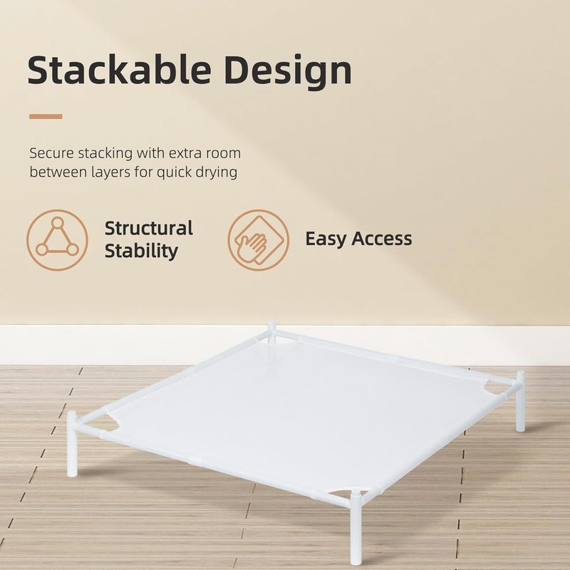 STORAGE MANIAC Sweater Drying Rack, Mesh Clothes Drying Rack, Stackable Laundry Drying Rack, Lay Flat Dryer for Delicates, Portable Dry Rack for Indoor or Outdoor, White, 1-Pack - Image 5