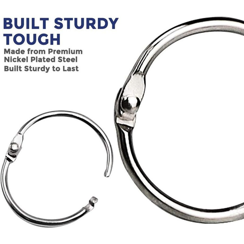 70 Large Metal Binder Rings 1.18 Inch Outer Diameter for Book Rings Calendar Binders and Paper Seals Color Variants - Image 3