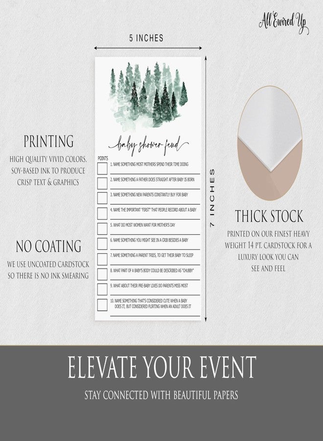 All-Ewired-Up All Ewired Up 50 Baby Shower Family Feud (50-Cards) Fun Game Activity, Gender Neutral Boy or Girl, Baby It’s Cold Outside Winter Wonderland Forest Decorations - Image 3