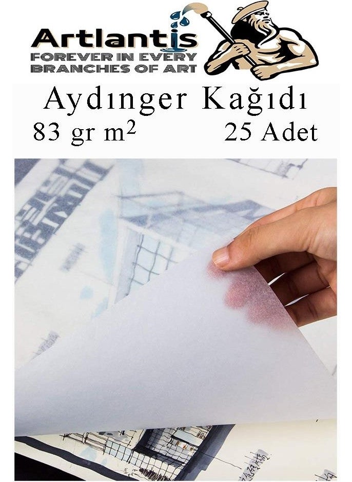 Artlantis Tracing Paper A3 83 gr 25 1 Pack Sketch Paper Fatih Graduated Pencil Dough Eraser Exam Eraser Pencil Sharpener  - Image 4