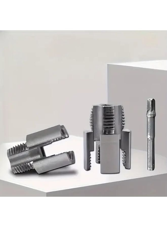 3pcs Pipe Threading Tool Kit 2 Drill Bits And Rod For PVC PPR Pipe Repairs - Image 2