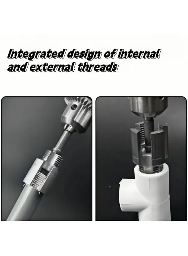 3pcs Pipe Threading Tool Kit 2 Drill Bits And Rod For PVC PPR Pipe Repairs - Image 5