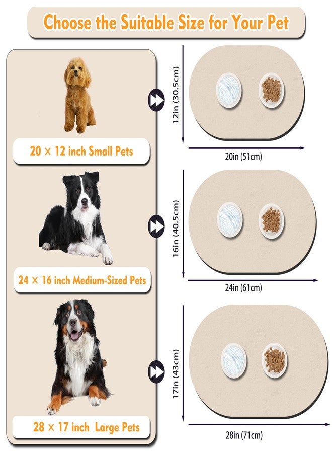 METEOROCK Dog Feeding Mat 24''x16'', Absorbent Pet Food Mat, No Stains Quick Dry Pet Water Mat Protect Floor, Cat Dog Water Bowl Mat for Messy Drinkers, Non-Slip Rubber Base Pet Placemats for Food and Water - Image 3