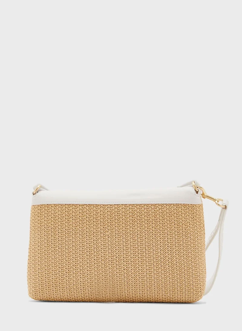 TOMMY HILFIGER Modern Straw Clutch