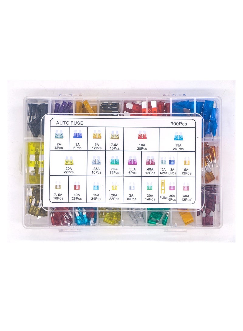 Generic 300 Pieces Car Fuse Assortment Kit Blade-Type Automotive Kirsite Fuses For Car/RV/Truck/Motorcycle(2A 3A 5A 7.5A 10A 15A 20A 25A 30A 35A 40A)  - Image 2