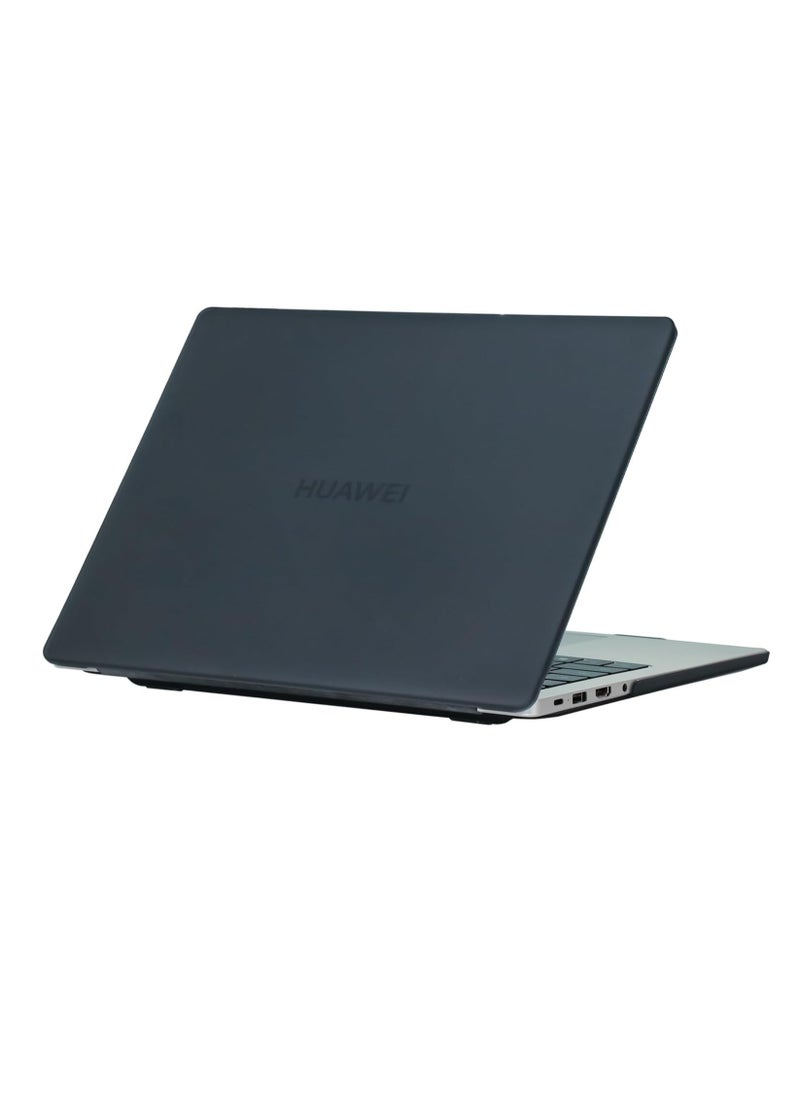 Generic - Hard Case for Huawei MateBook D14 2023/2024  14-Inch , Shockproof, Scratch-Resistant, Anti-Slip Hard Shell, 360° Protective Notebook Sleeve,Black - Image 1