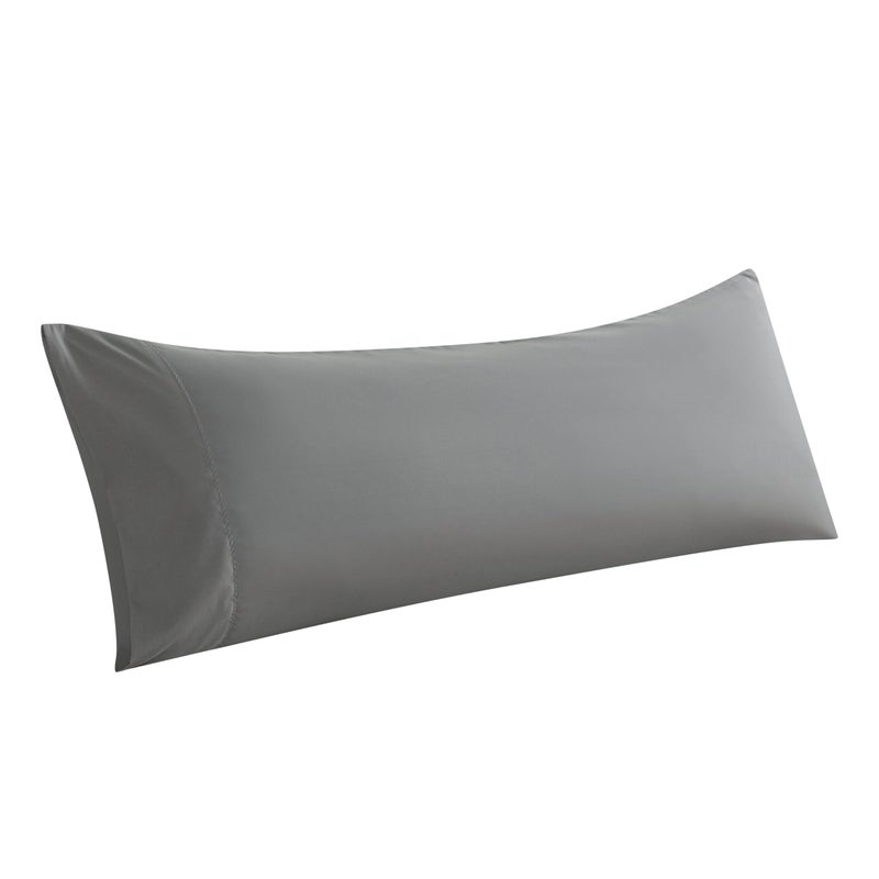WhatsBedding Body Pillow Cover Ultra Soft Microfiber Pillowcases Breathable Long Pillow Case Envelope Closure Grey 20x54 inch