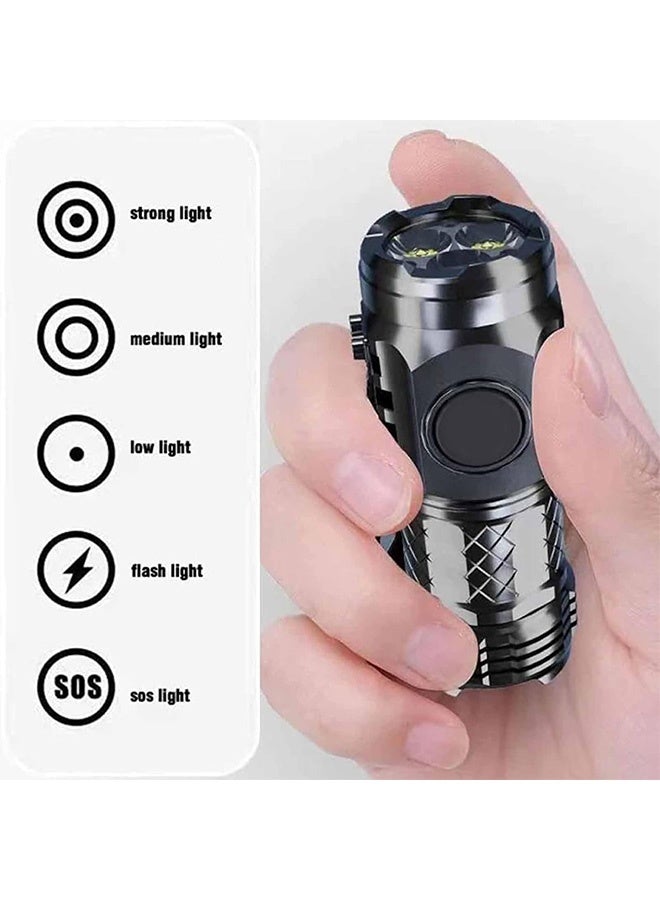 Quantum 2 PCS Mini Flash Super Power Flashlight, Thumb Sized Multi-Functional Pen Clip Flashlight, Outdoor Small High Lumen Rechargeable Waterproof Pocket Flashlight - Image 3