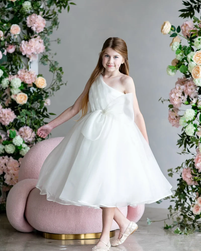 فيا بامبينو Marissa White Dress OZL 25035