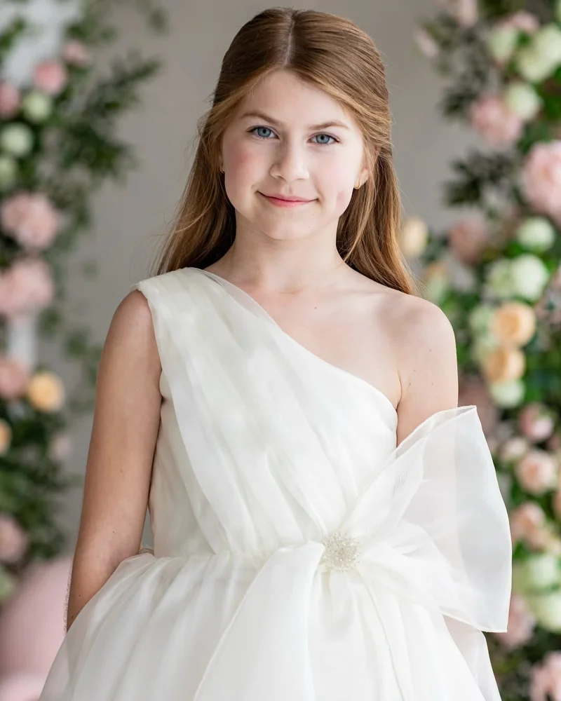 فيا بامبينو Marissa White Dress OZL 25035