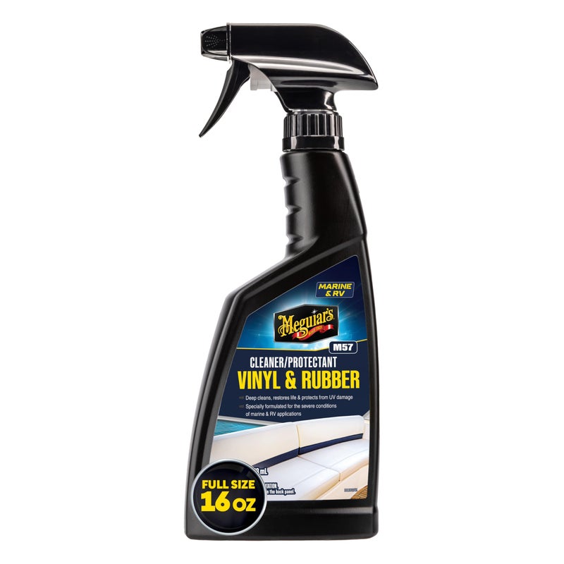 Meguiar's M5716 Marine/RV Vinyl & Rubber Cleaner & Protectant, Boat Vinyl Cleaner & Protectant, Revitalize Plastic and Rubber with an Easy-to-Use Non-Greasy Formula, 16 Oz Spray Bottle - Image 1