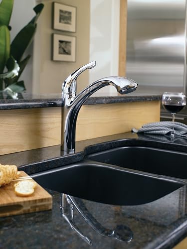 hansgrohe Allegro E Chrome Single-Handle Kitchen Faucet, Kitchen Faucets with Pull Out Sprayer, Faucet for Kitchen Sink, Chrome 04076000, 12.6" Height - Image 2