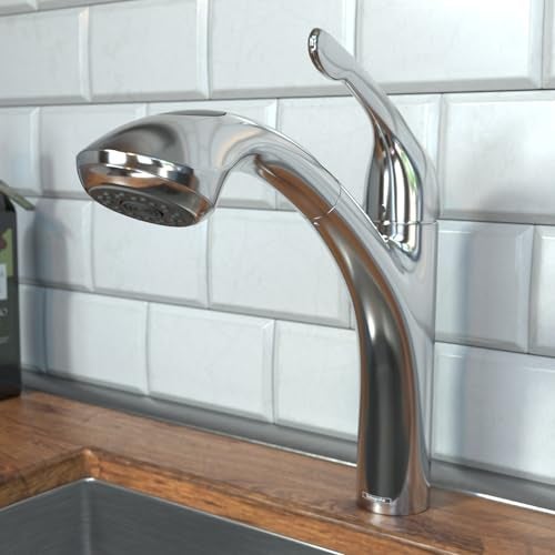 hansgrohe Allegro E Chrome Single-Handle Kitchen Faucet, Kitchen Faucets with Pull Out Sprayer, Faucet for Kitchen Sink, Chrome 04076000, 12.6" Height - Image 4