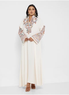 Khizana Plus size embroidered jalabiya  - Image 4