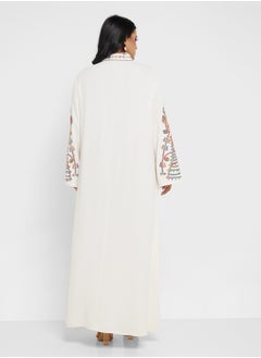 Khizana Plus size embroidered jalabiya  - Image 2