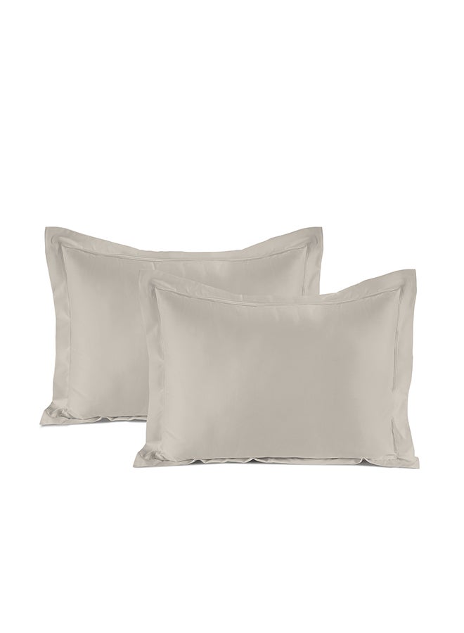 Boutique Blanche 2 pcs beige sateen cotton pillowcases 50*75 cm   300 thread count