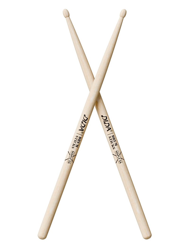 DIDA Drum Sticks, Drumsticks for Drum, Maple Wood Drumsticks, Wood Tip Drum Stick for Drums, Drum Stick for Musical Instrument Percussion, Drumstick for Beginners (1 Pair, 5A) - Image 1