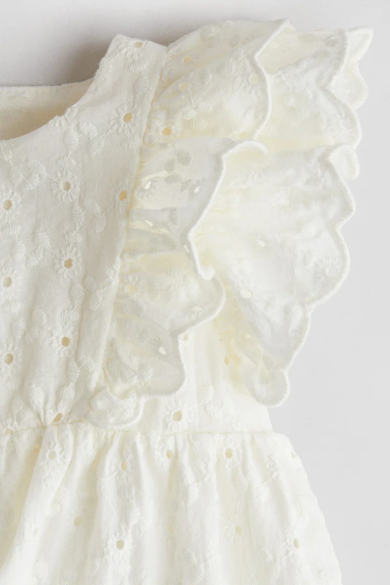 H&M Frilled broderie anglaise dress