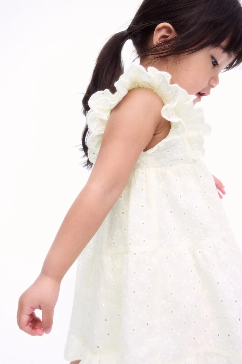 H&M Frilled broderie anglaise dress