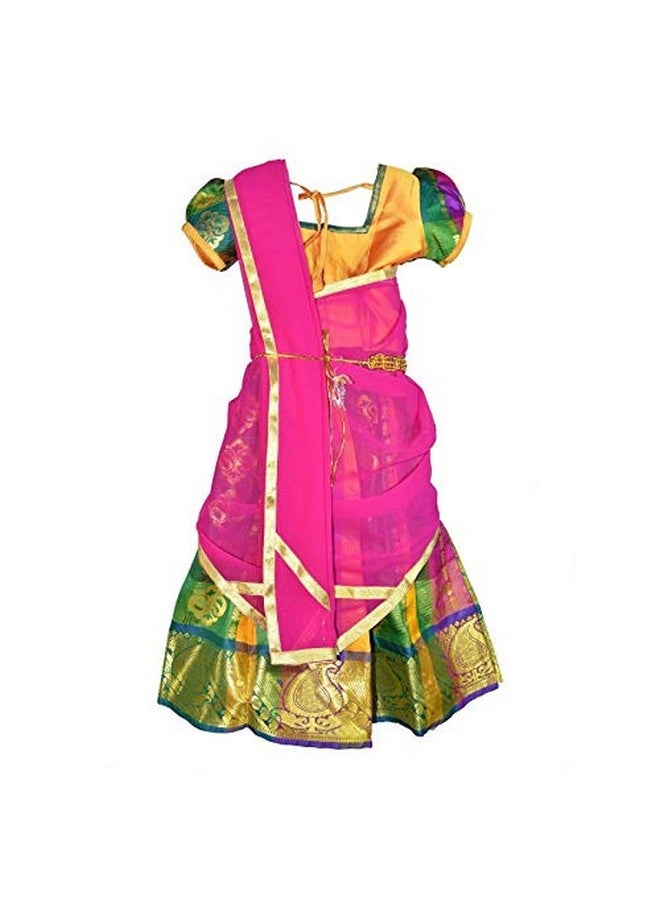 amirtha fashion AMIRTHA FASHION Girls Traditional Lehenga Choli RUDHURA HALF SAREES WITH WAIST BELT (6-7 Years_AMFRHSGP7_28) - Image 2