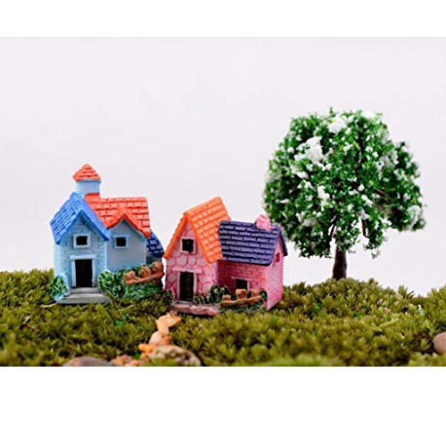 Chocozone Pack of 4 Cute Miniatures Garden Decoration Gifts for Kids & Girlfriend (House) - Image 2