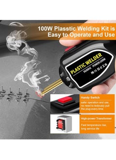 Generic 100W Mini Plastic Welding Machine, Car Bumper Repair Kit, 200pcs, 4 types of flat/wave/outer corner heat clips for repairing cracks  - Image 4
