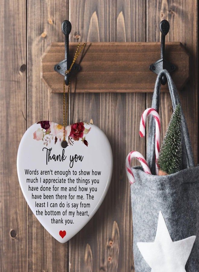 Jocidea Appreciation Gift - Ceramic Heart Keepsake Ornament - Thank You Gift for Teacher - Red - Image 5