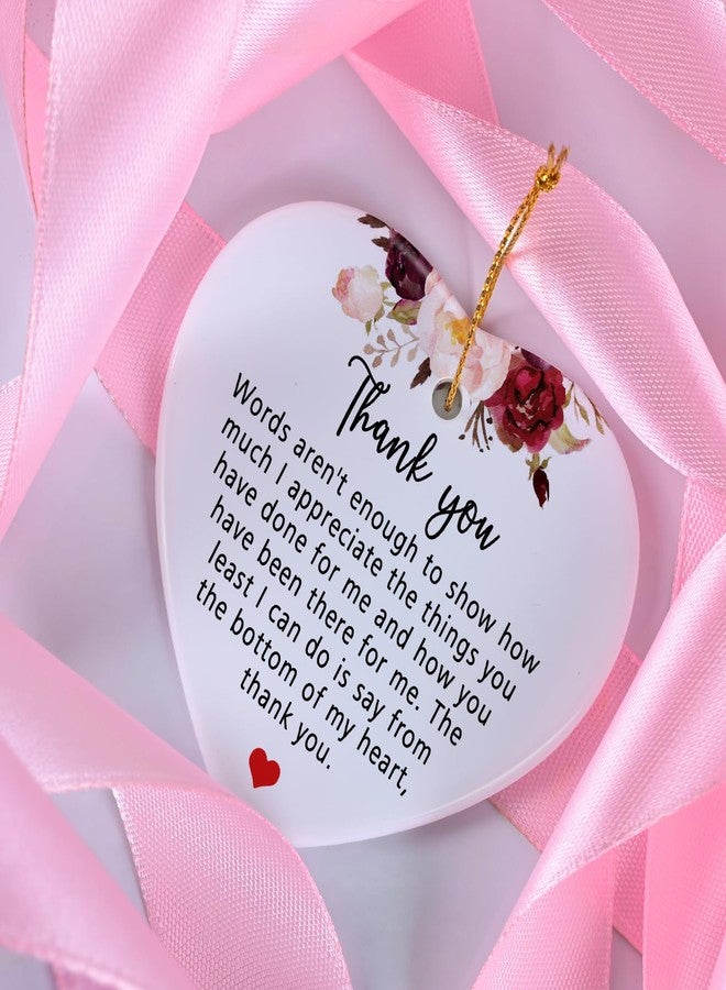 Jocidea Appreciation Gift - Ceramic Heart Keepsake Ornament - Thank You Gift for Teacher - Red - Image 4