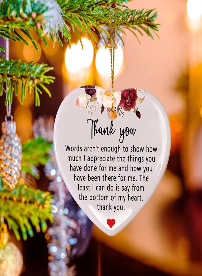 Jocidea Appreciation Gift - Ceramic Heart Keepsake Ornament - Thank You Gift for Teacher - Red - Image 3