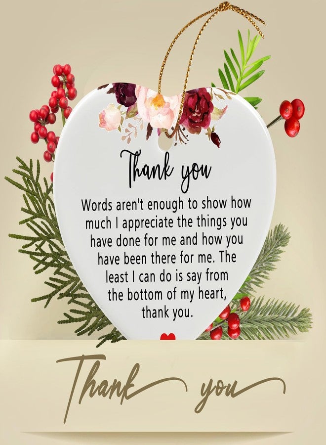 Jocidea Appreciation Gift - Ceramic Heart Keepsake Ornament - Thank You Gift for Teacher - Red - Image 2