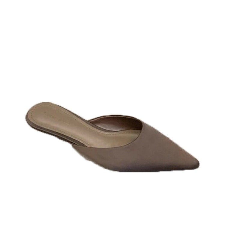 Qi Ta Pointed Toe Fashion Mule Shoes for Women - Elegant Stylish High Heel Sandals - Image 5