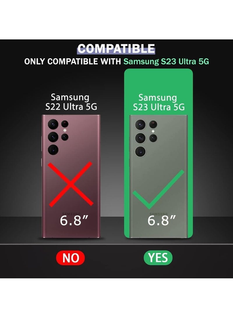 Crystal Clear Back Cover Case for Samsung Galaxy S23 Ultra 5G 360 Degree Protection Hard PC & TPU Case Transparent - Image 2