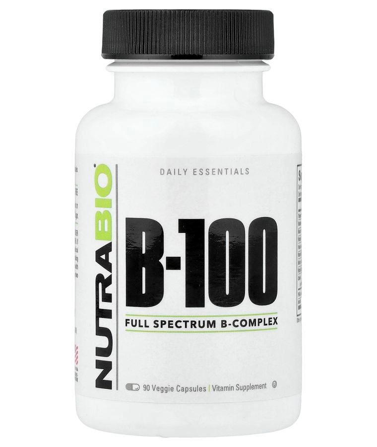 NutraBio B-100 90 Veggie Capsules