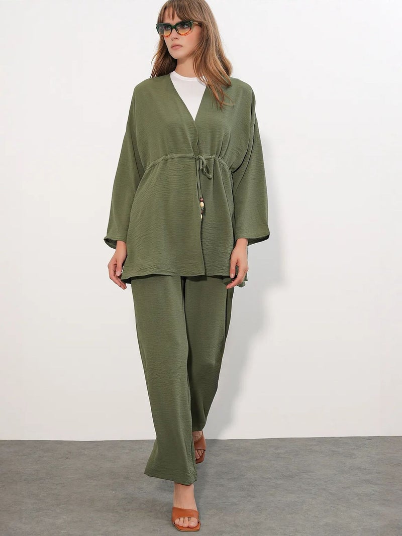 BIG DART BDART Two-Piece Wide-Leg Kimono Set - Image 2