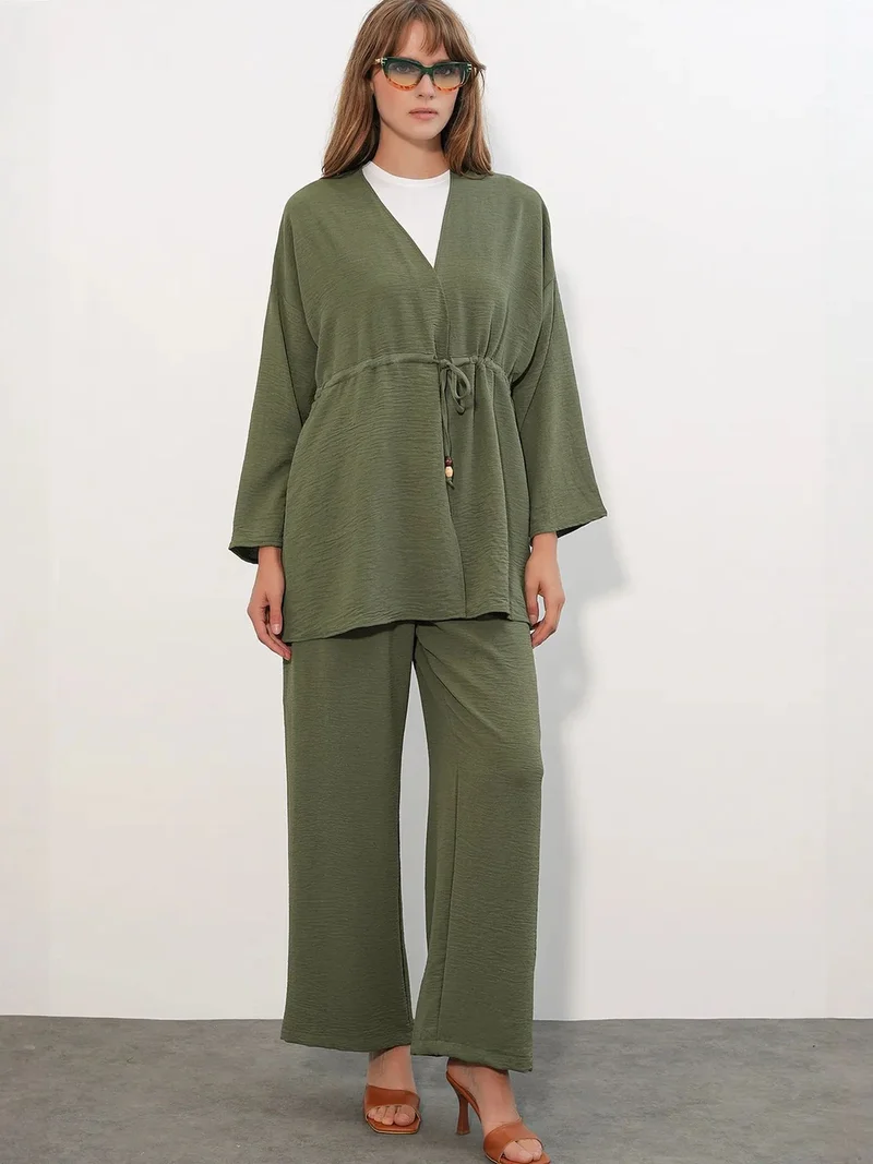 بيغ دارت BDART Two-Piece Wide-Leg Kimono Set