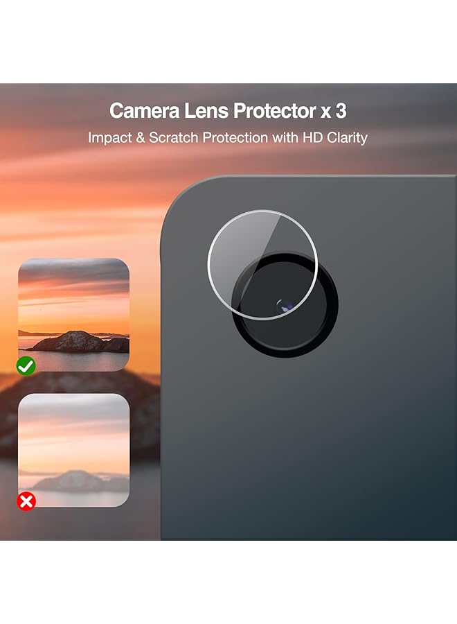 Procases 1+3 Pack Tempered Screen Protector For Galaxy Tab A9 Plus 11 Inch 2023 With Camera Lens Protector Protective Glass Film Guard For 11 Inch Tab A9+ 5G Sm X210 X216 X218 - Image 2