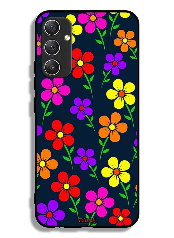 Tolwak Samsung Galaxy A34 5G Protective Case Cover Colorful Flowers - Image 1