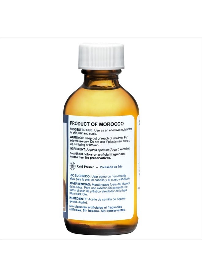 De La Cruz 100% Argan Oil of Morocco - Pure Cold-Pressed Virgin Moroccan Argan Oil for Hair and Skin - 2 FL OZ  - Image 2