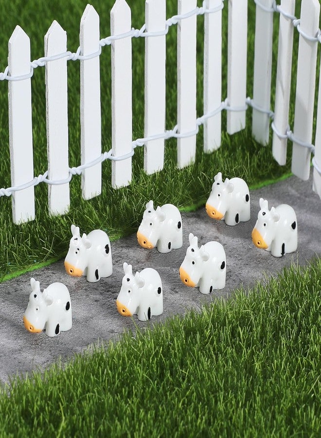 EKisemio 100 Pcs Mini Cow Figurines Miniature Resin Cows Animal Figurines Set for Outdoor Decoration, Micro Landscape Mini Fairy Gardens, Potted Plant Accessories and Creative DIY Props - Image 3