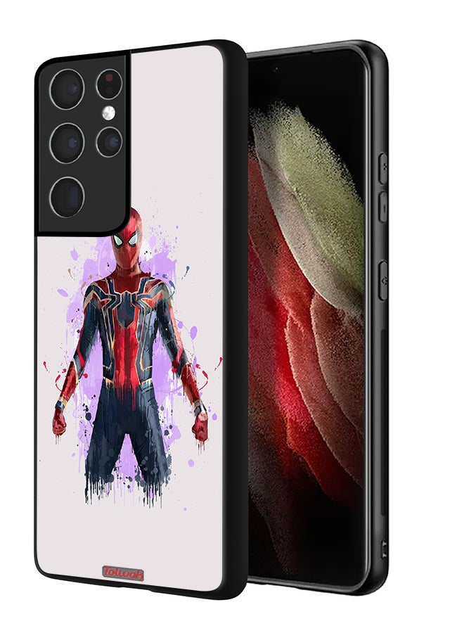 Tolwak Samsung Galaxy S21 Ultra 5G Protective Case Cover Iron Spider Artwork - Image 1