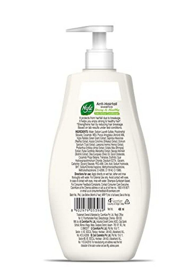 Nyle شامبو 2 في 1 مضاد لتساقط الشعر من ناتشورالز قوي وصحي مع بلسم فعال باللوز وبراعم الحمص الأخضر 400 مل - Image 3