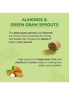 Nyle Naturals Strong & Healthy Anti Hairfall 2 In1 Shampoo With Active Conditioner With Almonds And Green Gram Sprouts 400Ml  - Image 5