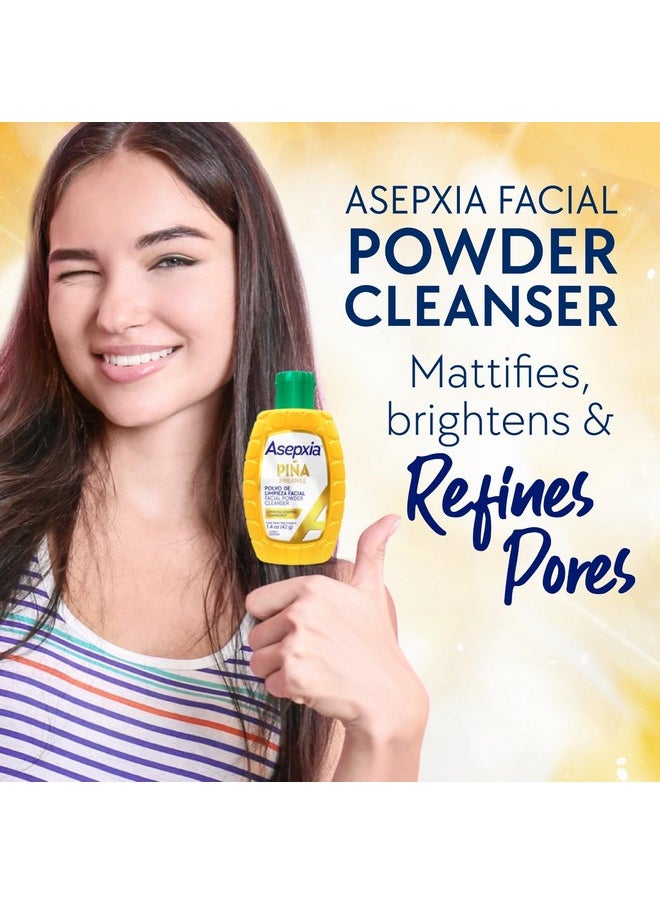 Asepxia - Facial Cleanser Powder Nonabrasive Exfoliating Face Wash With Natural Pineapple Enzyme Gentle Wateractivated Foaming Lather For Oily Skin 1.4 Oz - Image 1