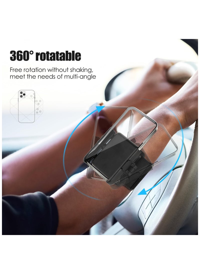 SYOSI Running Armband Wrist Phone Holder, Phone Holder for Running, Universal Wrist Phone Holder for iPhone 15/14/13/Pro Max/Pro/Mini/12/11/SE/Xs/XR/X/8/7/Plus, Arm Band for Phone for Running Holder  - Image 3