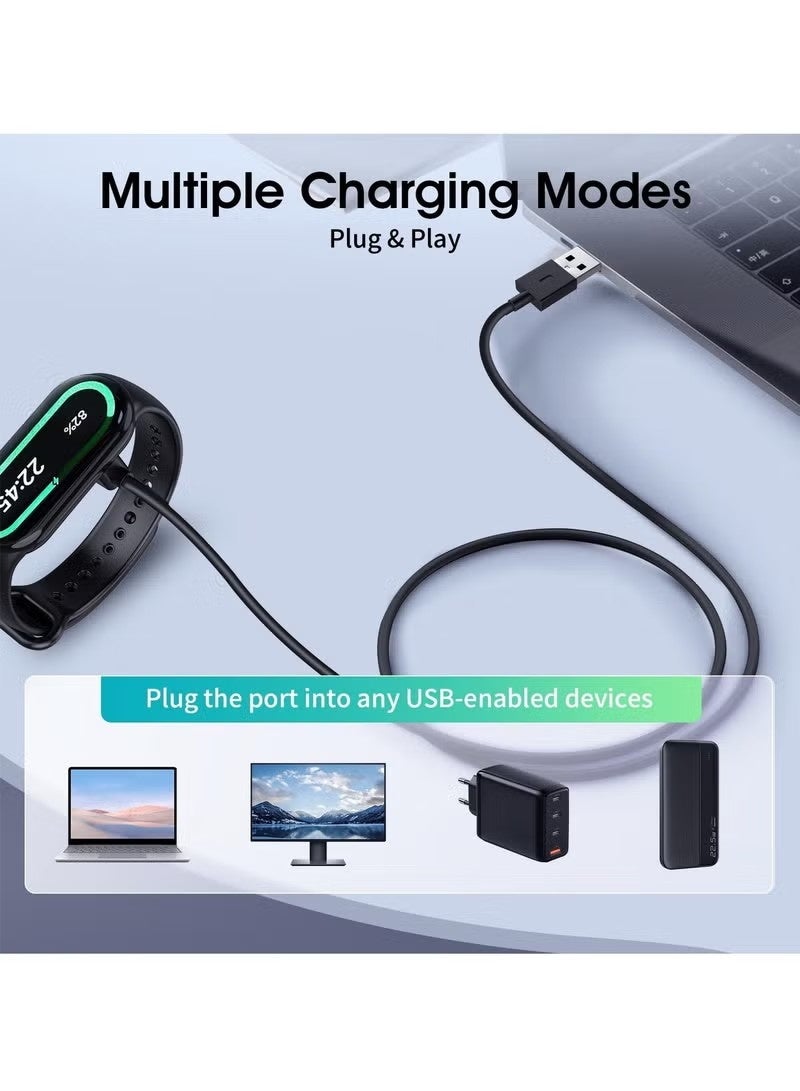 Charger Cable Compatible with Xiaomi MI Band 9/9 Pro,Mi Band 8/8 Pro,Redmi Watch 5/5 Lite/5 Active,Redmi Watch 4/4 Lite/4 Active,Redmi Watch 3/3 Lite/3 Active,Magnetic USB Charging Cable 3.3Ft/1M - Image 2
