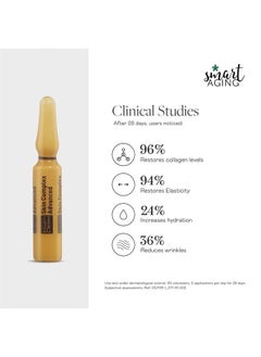 Martiderm MartiDerm Skin Complex Advanced Ampoule for Women and Men with Proteum 89 plus, 25 percent Vitamin Complex, 15 percent Vitamin C, Chrono-aging control, Nourishes & Restores, 30 Ampoules.  - Image 3