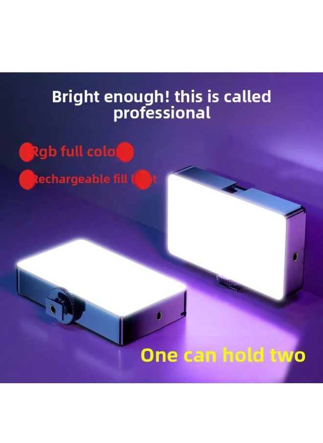 Generic - Full Color Flap Pocket Pants Light Rgb Fill Light Mobile Phone Photo Photography Camera Selfie Live Broadcast Professional Handheld Mini Atmosphere-Specification:Long Rgb Pocket Light + Beer Clip (ay-96jssr) - Image 1