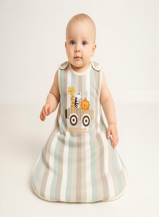 Adhigams Baby Sleeping Bag 0-6 Months | Soft Cotton Sleep Sack with 2-Way Zipper | Arms-Free Wearable Blanket for Newborns - Image 1