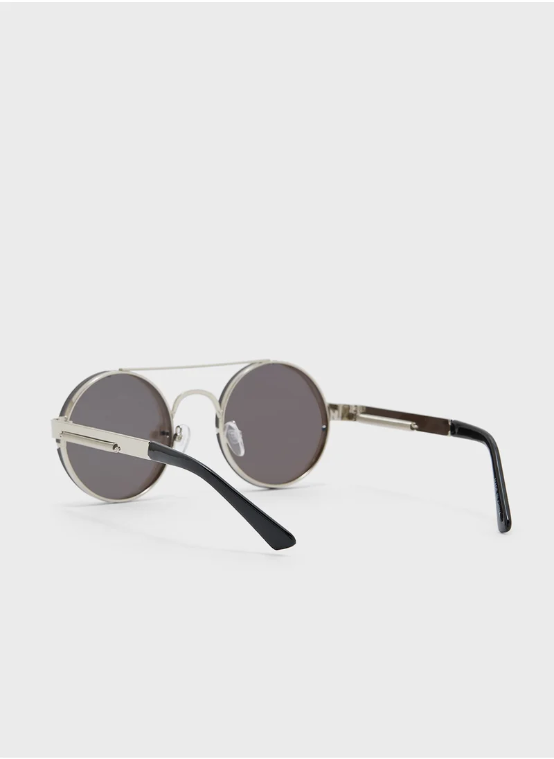 سفنتي فايف Casual Round Overbridge Sunglasses