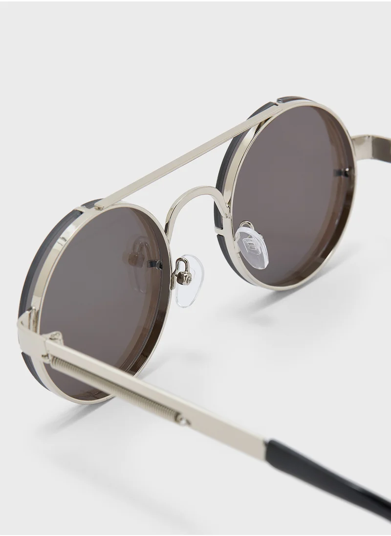 سفنتي فايف Casual Round Overbridge Sunglasses